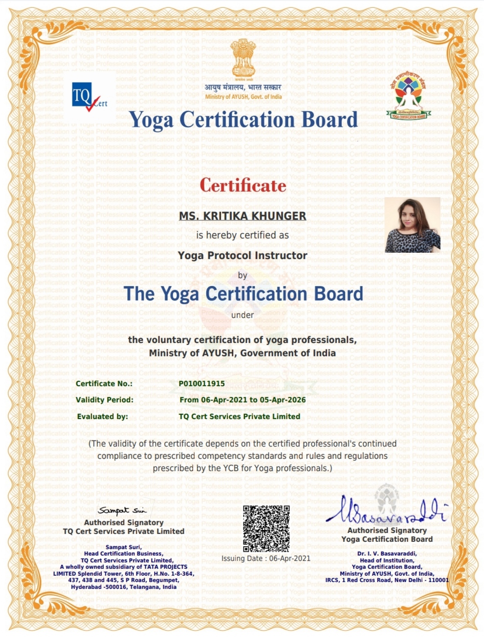 Yoga Protocol Instructor