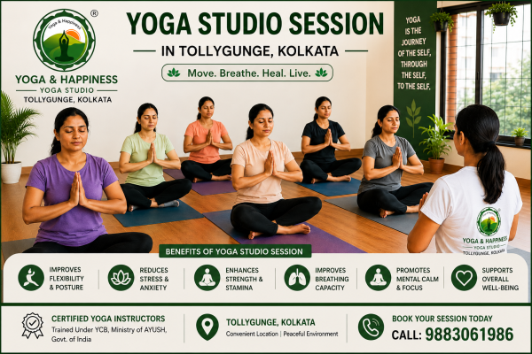 Book Yoga Session at Tollygunge, Kolkata, Yoga Studio Session #No-1